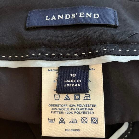 Lands' End Women's Navy Bootcut 33" Inseam Wool Blend Dress Pants Pockets SZ 10 - Picture 7 of 8